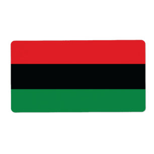 Red, Black and Green Flag Label