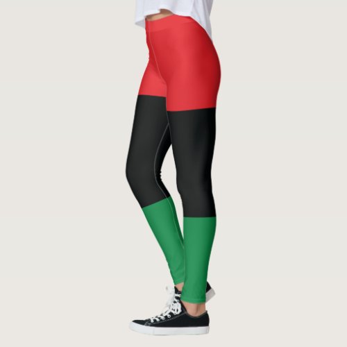 Red Black and Green Flag Leggings