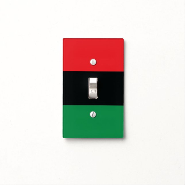 Red, Black and Green Flag Light Switch Cover (In Situ)