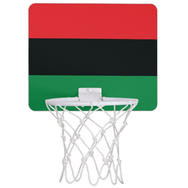 Red, Black and Green Flag Mini Basketball Hoop (Front)