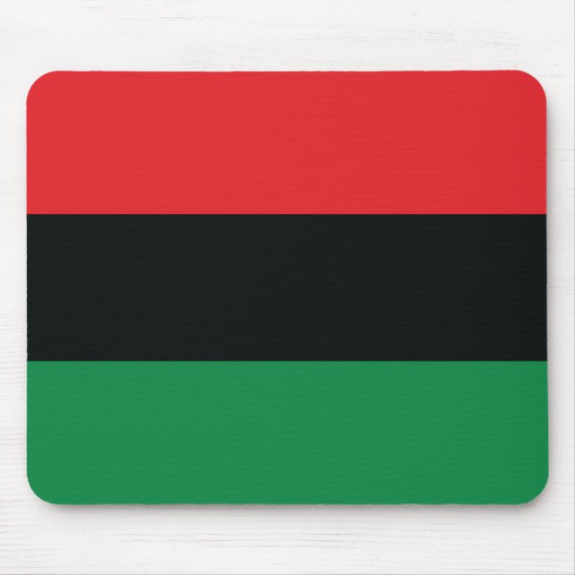 Red, Black and Green Flag Mouse Pad (Front)