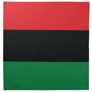 Red, Black and Green Flag Napkin