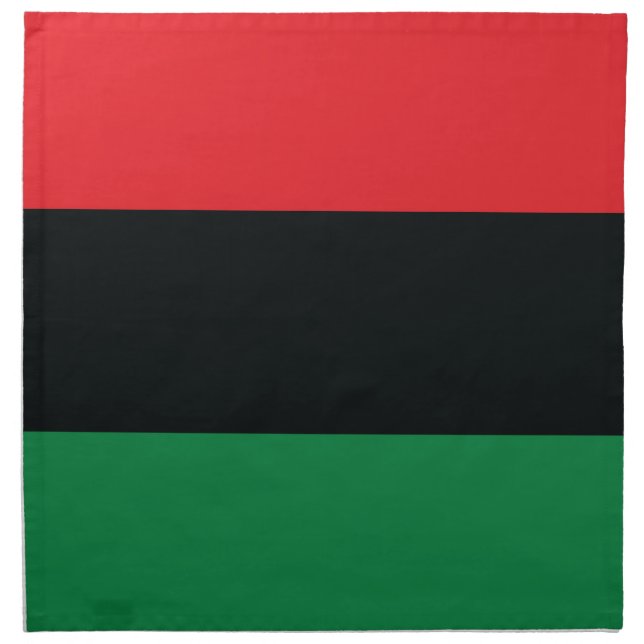 Red, Black and Green Flag Napkin (Front)