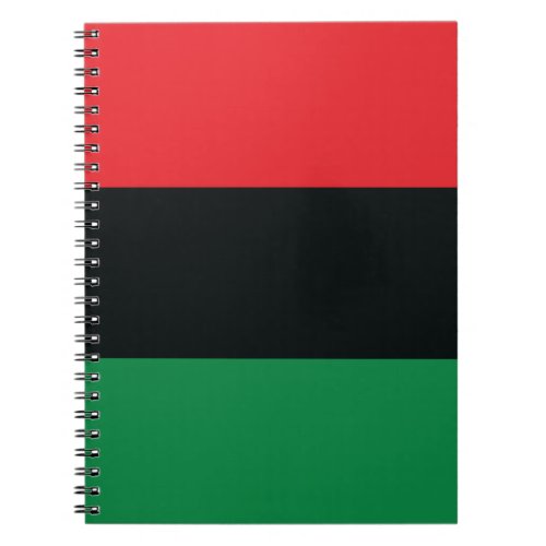 Red Black and Green Flag Notebook