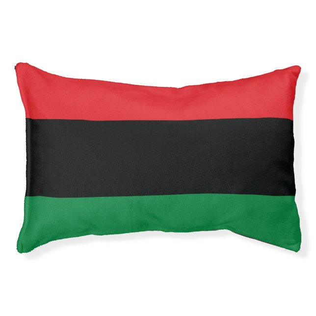 Red, Black and Green Flag Pet Bed (Front)