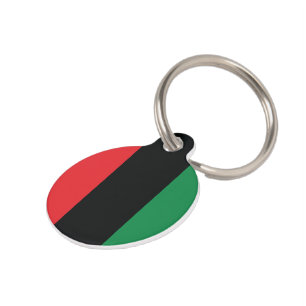 Red, Black and Green Flag Pet ID Tag