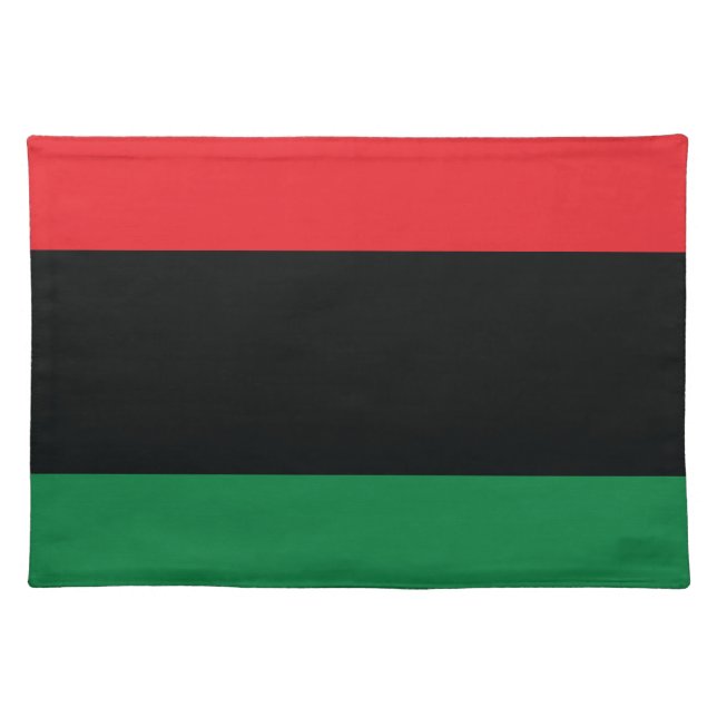 Red, Black and Green Flag Placemat (Front)