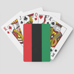 Red, Black and Green Flag Poker Cards