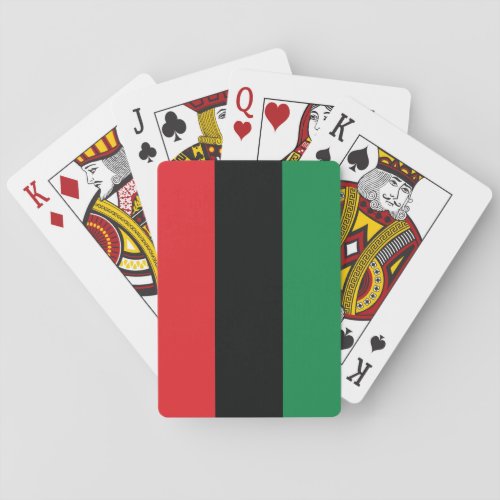 Red Black and Green Flag Poker Cards