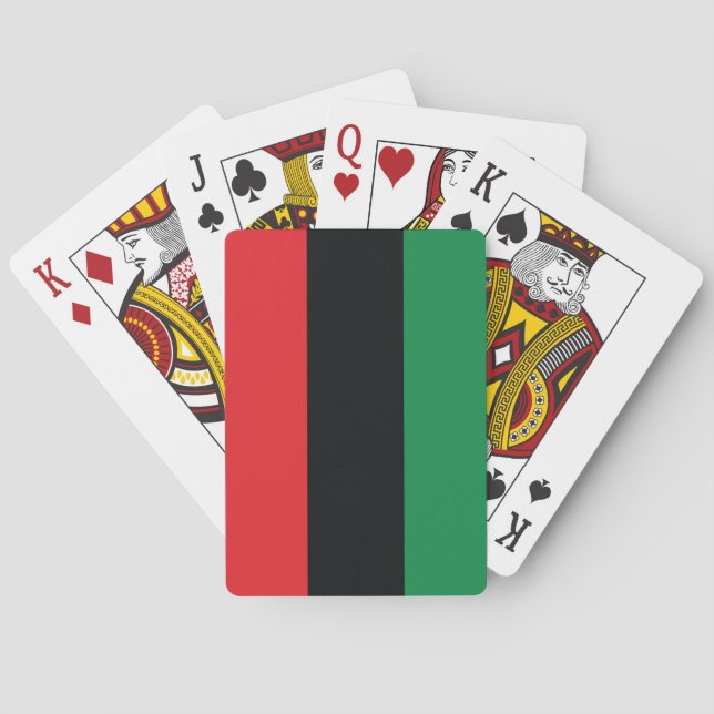 Red, Black and Green Flag Poker Cards (Back)