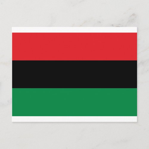 Red Black and Green Flag Postcard