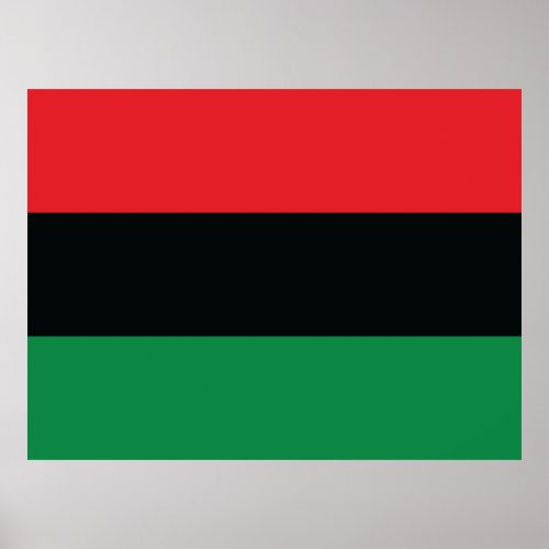 Red Black and Green Flag Poster