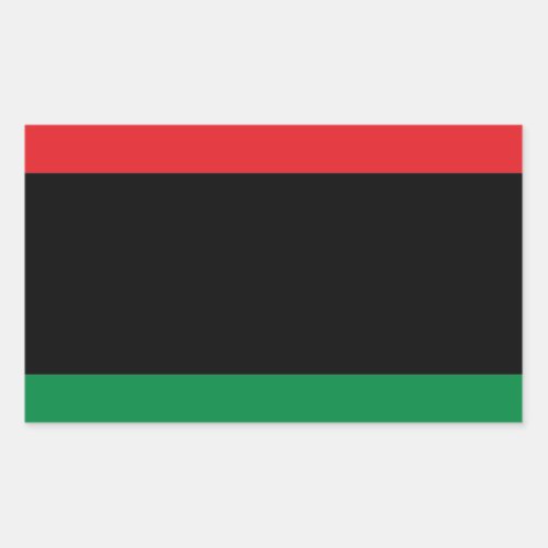 Red Black and Green Flag Rectangular Sticker