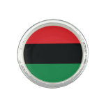 Red, Black And Green Flag Ring at Zazzle