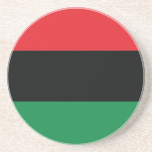 Red Black and Green Flag Sandstone Coaster