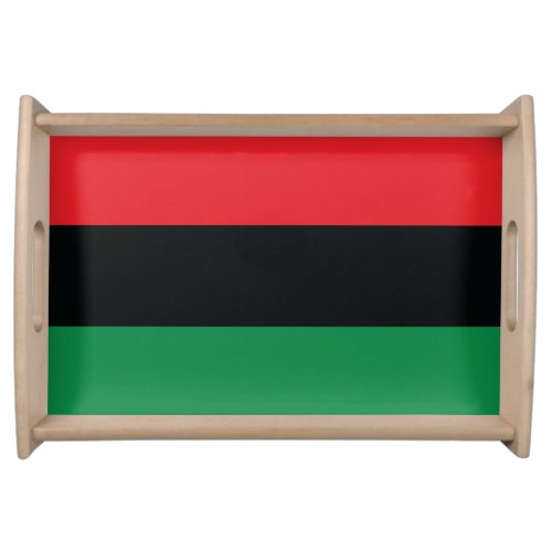 Red Black and Green Flag Serving Tray