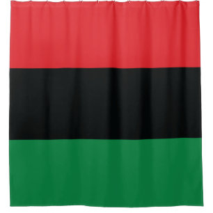 Red, Black and Green Flag Shower Curtain