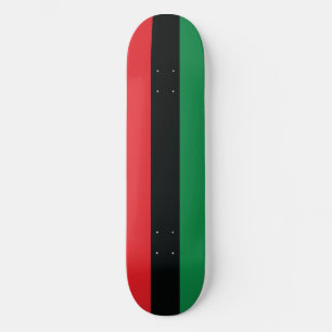 Red, Black and Green Flag Skateboard Deck