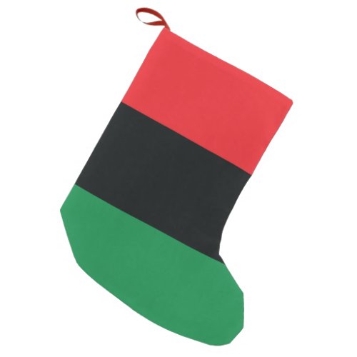 Red Black and Green Flag Small Christmas Stocking