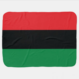 Red, Black and Green Flag Stroller Blanket