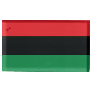 Red, Black and Green Flag Table Number Holder
