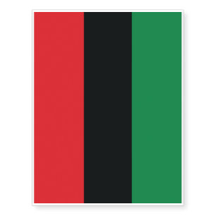 Red, Black and Green Flag Temporary Tattoos
