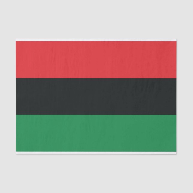 Red, Black and Green Flag Tissue Paper (Front)