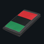 Red, Black and Green Flag Trifold Wallet<br><div class="desc">The 3 Pan-African colors on the flag represent: RED: the blood that unites all people of Black African ancestry, and shed for liberation; BLACK: black people whose existence as a nation, though not a nation-state, is affirmed by the existence of the flag; and GREEN: the abundant natural wealth of Africa....</div>