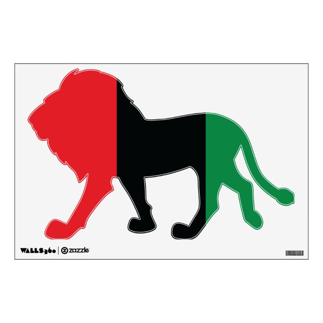 Red, Black and Green Flag Wall Decal (Front)