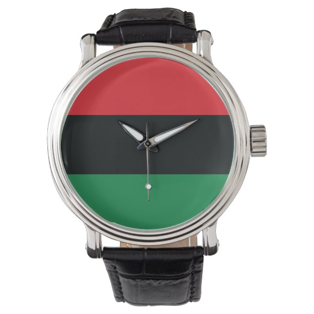 Red, Black and Green Flag Watch (Front)