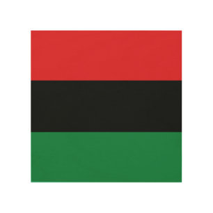 Red, Black and Green Flag Wood Wall Decor