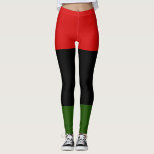 Red, Black and Green Leggings
