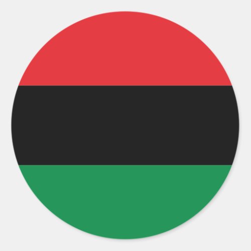 Red Black and Green Pan_African UNIA flag Classic Round Sticker