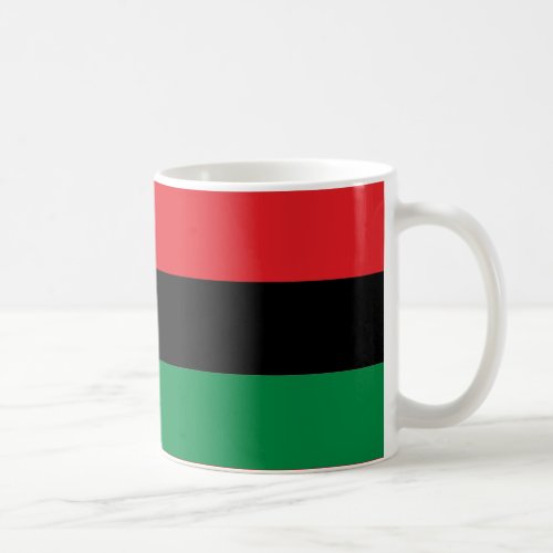 Red Black and Green Pan_African UNIA flag Coffee Mug