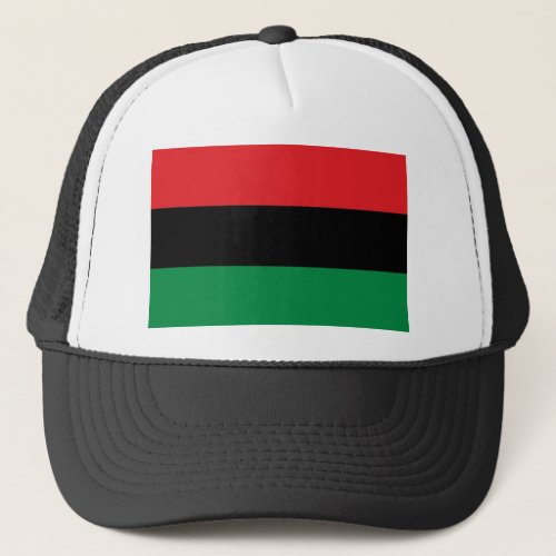 Red Black and Green Pan_African UNIA flag Trucker Hat