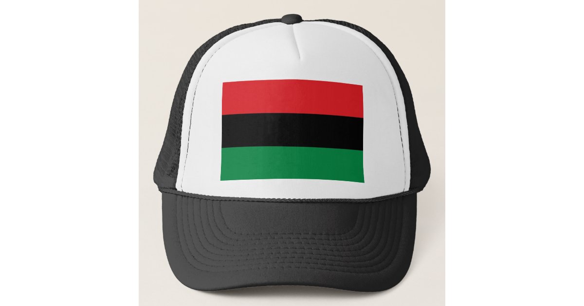 Red Black And Green Pan African Unia Flag Trucker Hat Zazzle Com