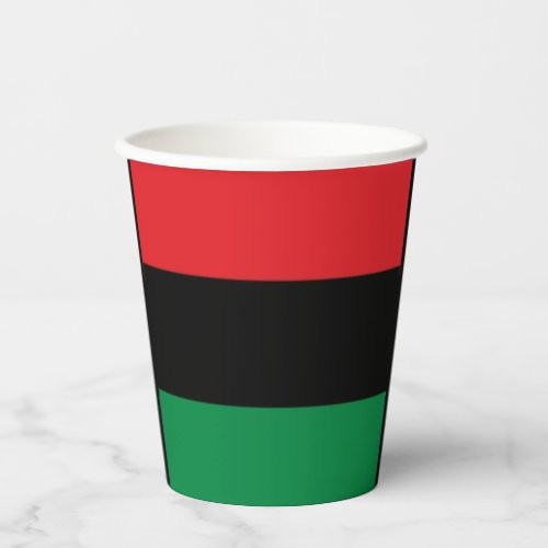 Red Black and Green Paper Cups