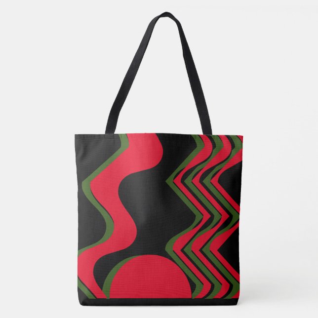 RED BLACK AND GREEN tote Bag (Front)