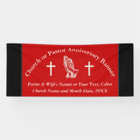 Red, Black and Off White, Custom Church Banners