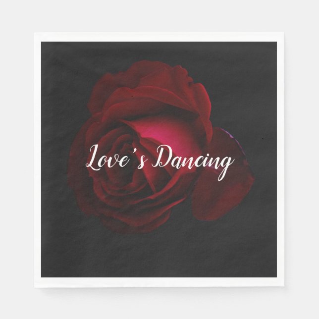 Red, black, and rose napkins (Front)