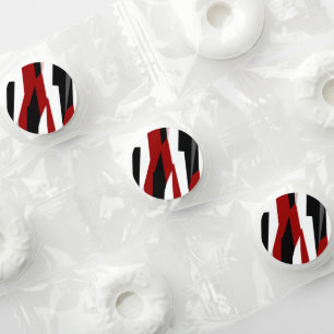 Red black and white abstract   life saver® mints