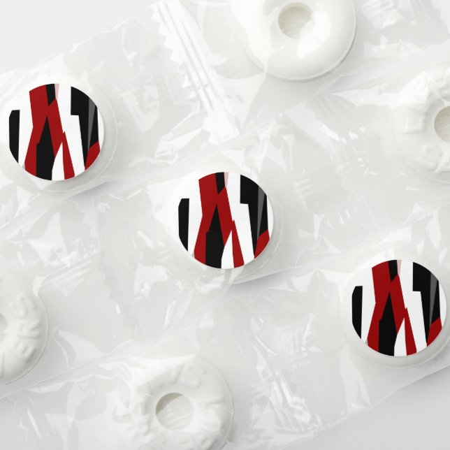 Red black and white abstract   life saver® mints (Assorted)