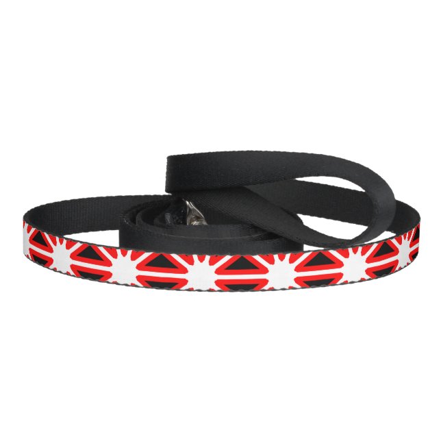 Red, black and white Abstract stars Pet Leash (Handle)