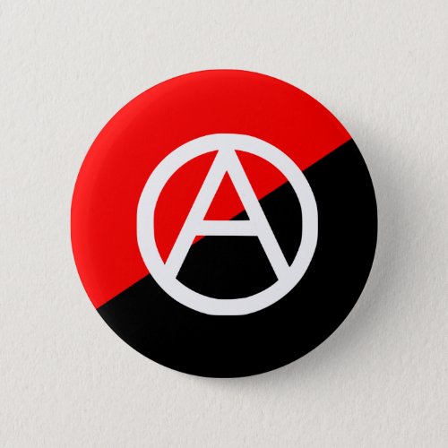 Red Black and White Anarchist Flag Anarchy Button