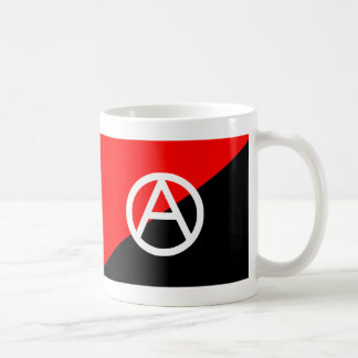 Red Black and White Anarchist Flag Anarchy Coffee Mug