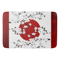 Red Black And White Cherry Blossoms Rising Sun