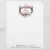 red, black and white Chic Business letterheads Letterhead (Front/Back)