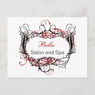 red black and white Chic Business Thank You Cards