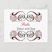 red black and white Chic Business Thank You Cards