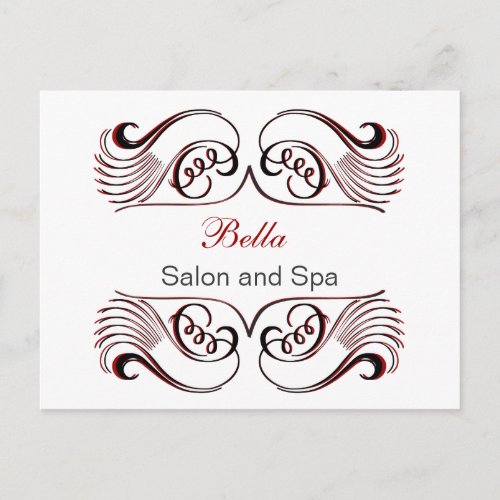 red black and white Chic Business Thank You Cards